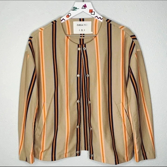 Zukka Pro Button Down Collarless Coat - Picture 3 of 8